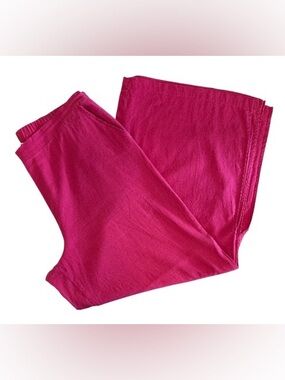 Cable & Gauge Studio | Pink Linen Wide Leg Pants | Size XL
